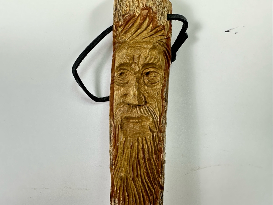 Vintage Carved Tree Limb Broom 36L And Dust Pan Plus Vintage Tree Limb Broom 31L [Photo 3]