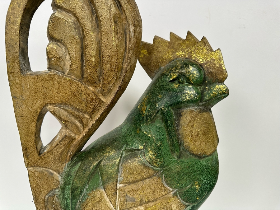 Carved Wooden Rooster From Indonesia 20H [Photo 3]