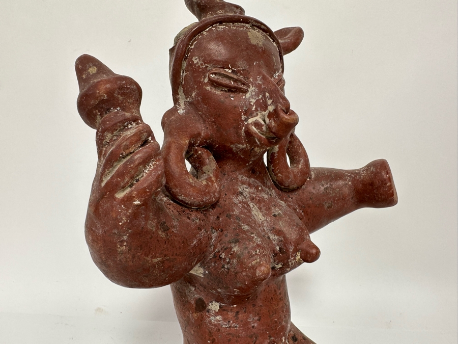 Old Mexican Pottery Figurine 9W X 13H [Photo 6]