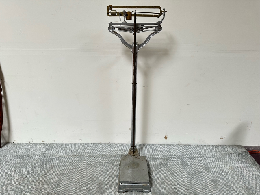 Vintage Art Deco Chrome Physician's Doctor's Scale By Chicago Scale Co. Mason Davis & Co 18W X 20D X 59H [Photo 5]