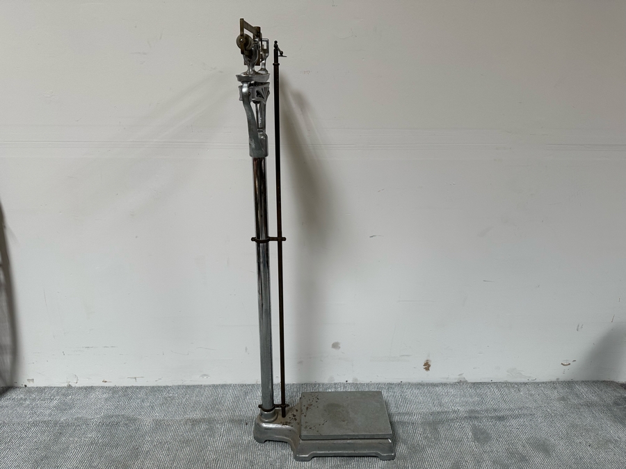 Vintage Art Deco Chrome Physician's Doctor's Scale By Chicago Scale Co. Mason Davis & Co 18W X 20D X 59H [Photo 16]