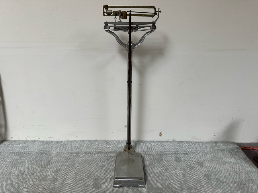Vintage Art Deco Chrome Physician's Doctor's Scale By Chicago Scale Co. Mason Davis & Co 18W X 20D X 59H [Photo 4]