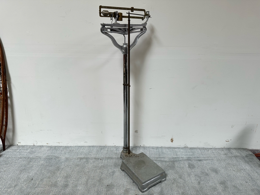 Vintage Art Deco Chrome Physician's Doctor's Scale By Chicago Scale Co. Mason Davis & Co 18W X 20D X 59H [Photo 2]