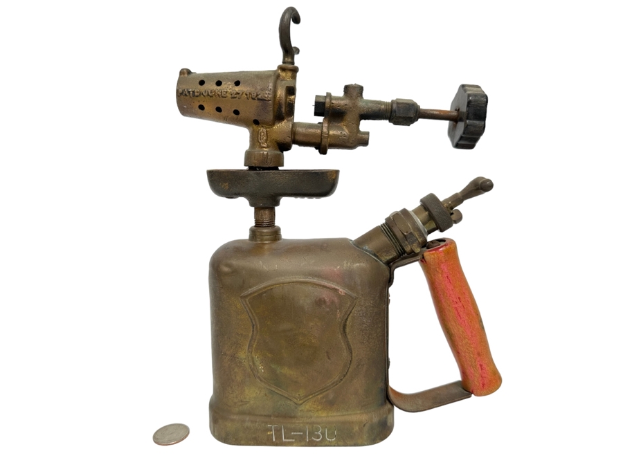 Antique Brass C & L Blow Torch TL-130 8W X 11H