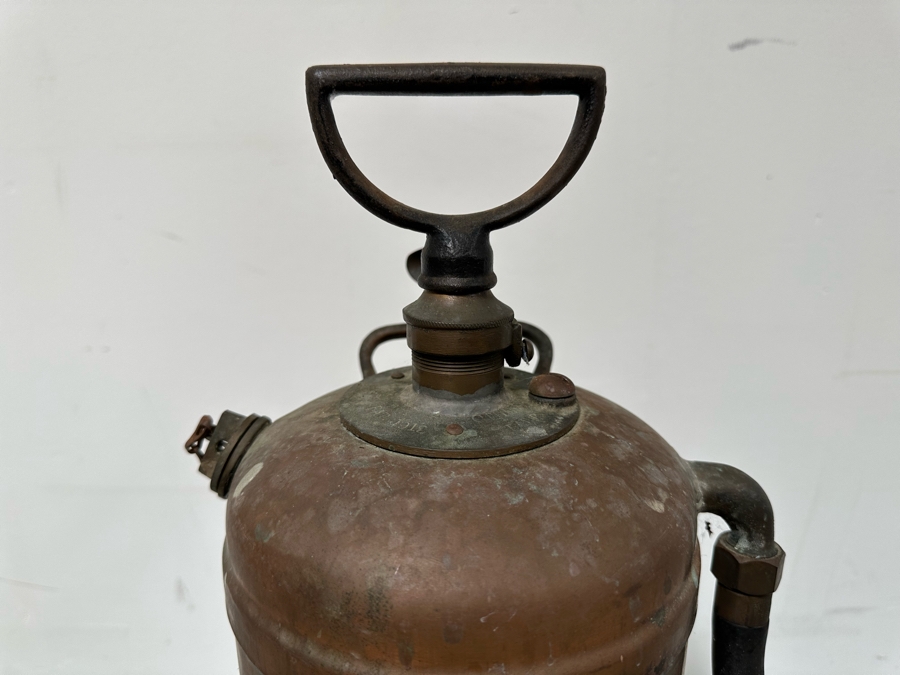 Antique Copper Fire Extinguisher By W. D. Allen Mfg Co Chicago 27H [Photo 7]