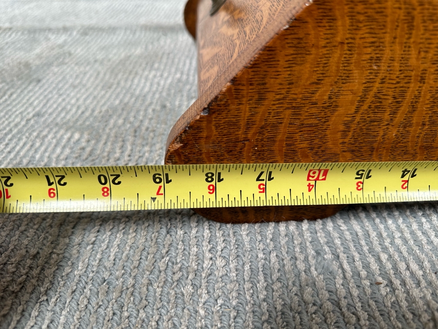 Antique Tiger Oak Coal Scuttle 13.5W X 19D X 16H [Photo 10]