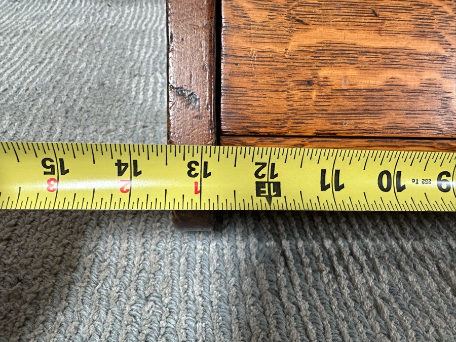 Antique Tiger Oak Coal Scuttle 13.5W X 19D X 16H [Photo 9]