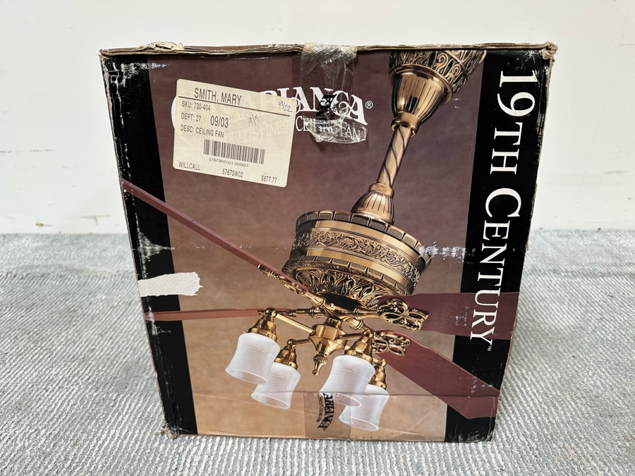 New In Box Casablanca World's Finest Ceiling Fan 19th Century Retails $899 [Photo 4]
