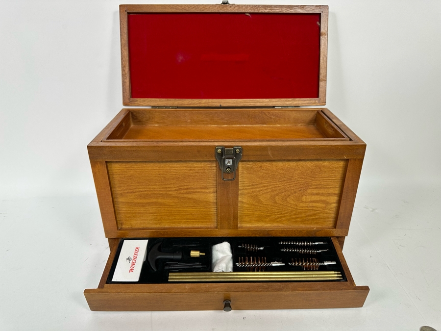 Winchester Gun Cleaning Wooden Box Kit 16W X 7.5D X 10H [Photo 7]