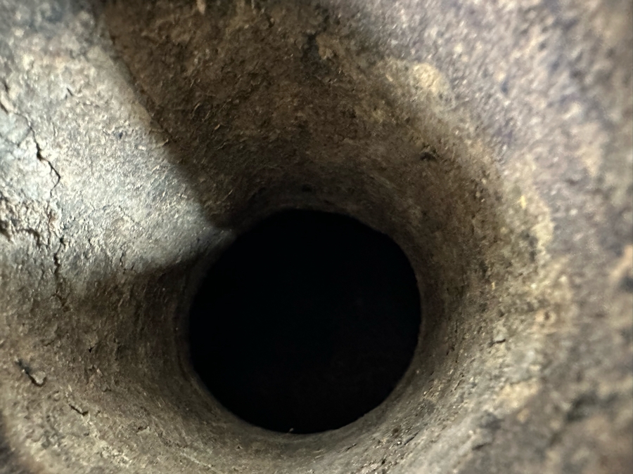 Old African Leather Gourd Canteen Water Milk Jug Container With Stopper 9W [Photo 15]