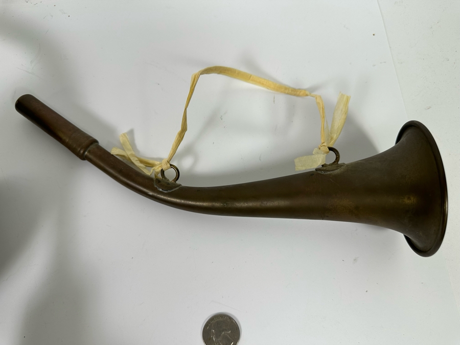 Pair Of Vintage Decorative Brass Horns [Photo 6]