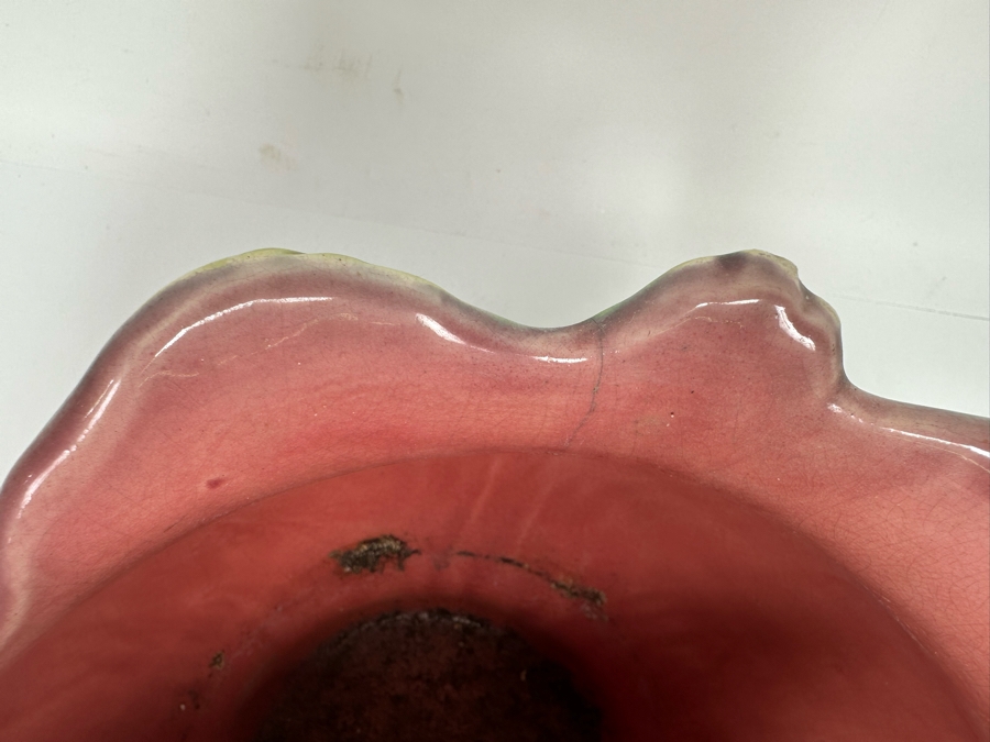 Vintage Jardiniere Glazed Majolica Pottery 10W X 9H [Photo 8]