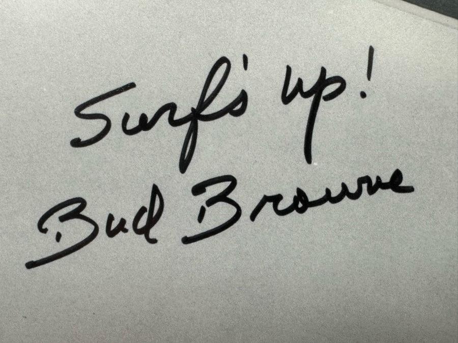 Autographed 'Surfs' Up! Bud Browne' Gun Ho Surf Movie Poster Print 14 X 10 Framed 22 X 18 [Photo 3]