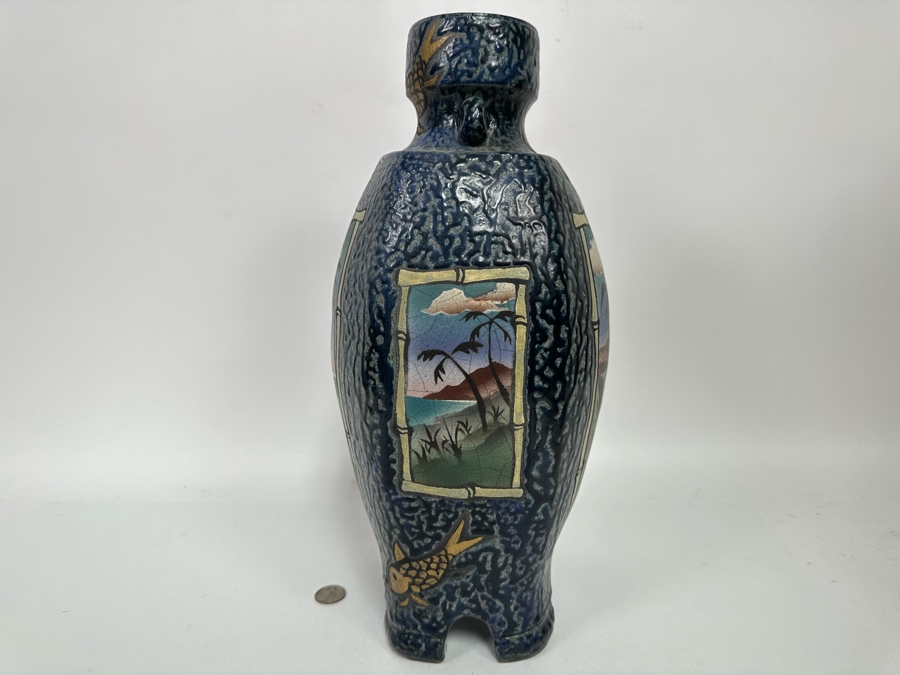 Ken Jensen Signed Raku Pottery Vessel 8W X 16H Retails $400 [Photo 5]