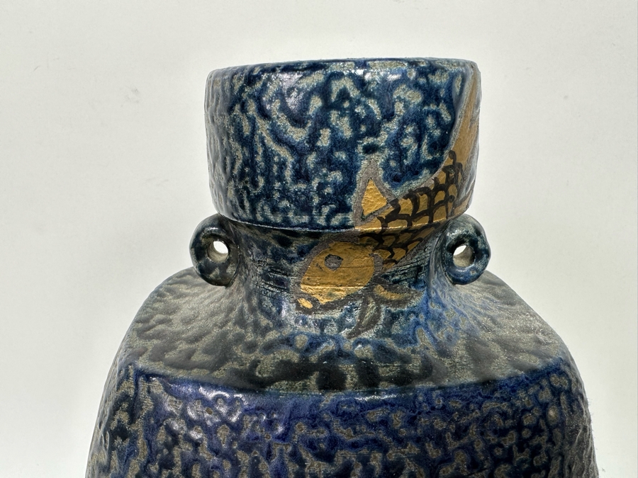 Ken Jensen Signed Raku Pottery Vessel 8W X 16H Retails $400 [Photo 7]