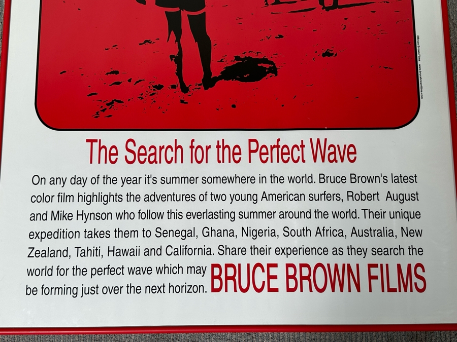 Autographed The Endless Summer Reprint Movie Poster Signed By Bruce Brown, Robert August And Mike Hynson 27 X 40 [Photo 4]