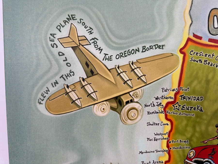 Surf Spots Of California Canvas Print 27 X 36 [Photo 8]