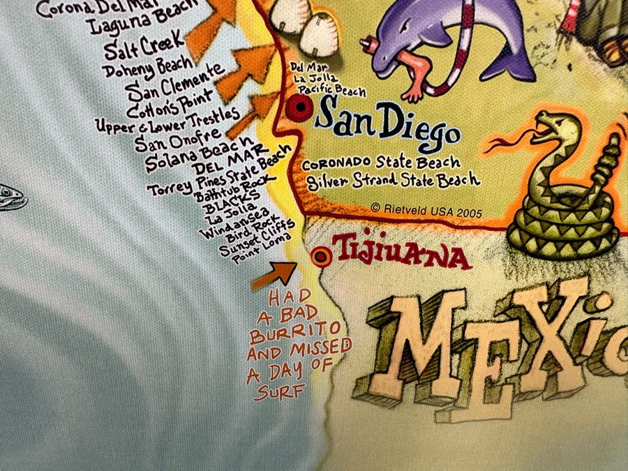 Surf Spots Of California Canvas Print 27 X 36 [Photo 5]