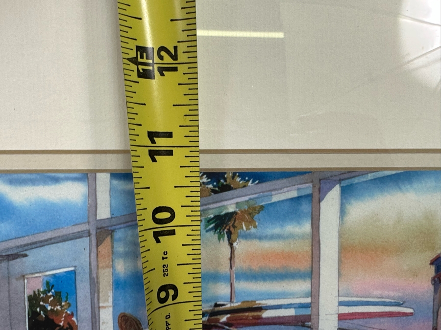 Bill Drysdale Signed Limited Edition Diner In Laguna Beach, CA With Woodie Print 14 X 11 Framed 24 X 20 [Photo 10]