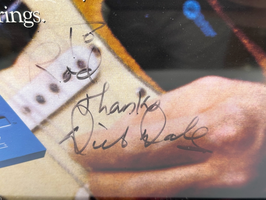 Autographed Dick Dale The Ripper Surf Guitar Advertising Poster For Dean Markley Blue Steel Guitar Strings Framed 19 X 25 [Photo 6]