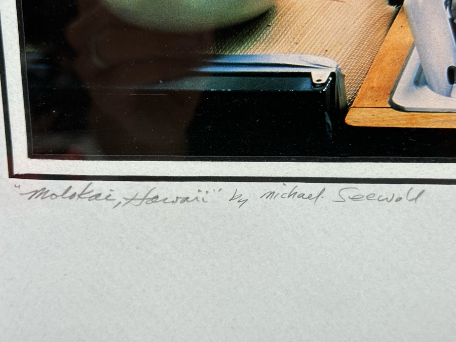 Michael Seewald Signed Photograph Window - Molokai Hawaii 1993 13.5 X 10 Framed 22 X 18 [Photo 6]