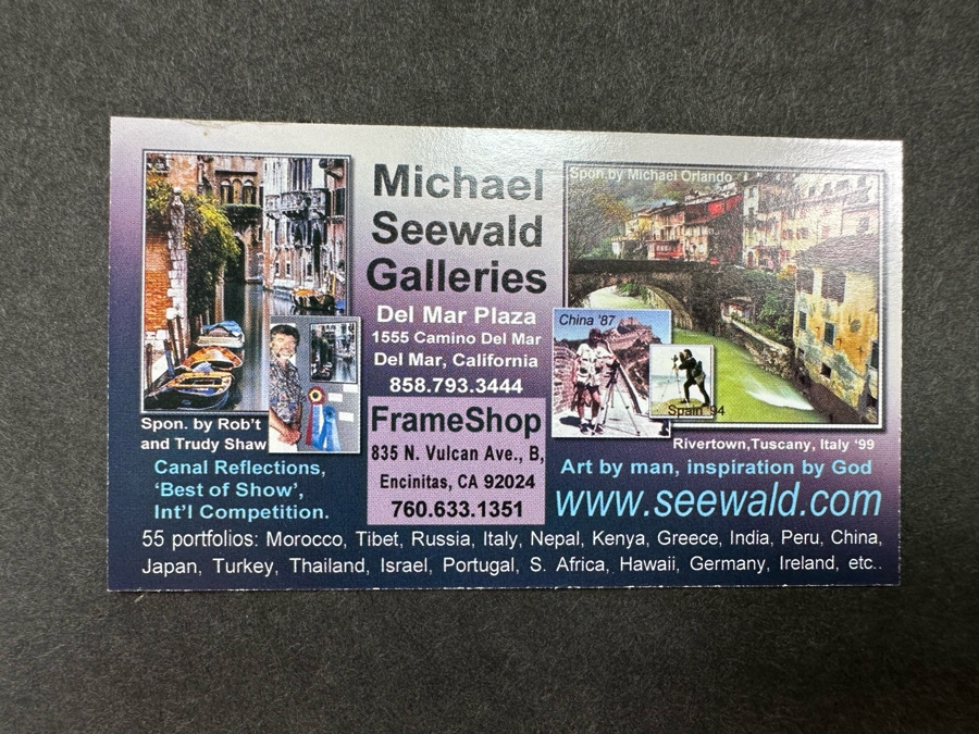 Michael Seewald Signed Photograph Window - Molokai Hawaii 1993 13.5 X 10 Framed 22 X 18 [Photo 16]