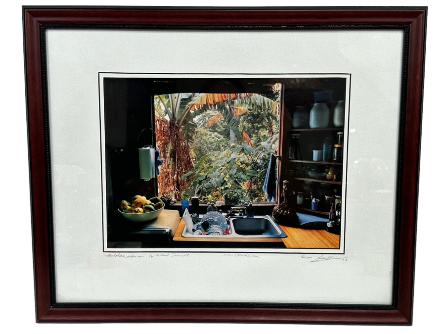 Michael Seewald Signed Photograph Window - Molokai Hawaii 1993 13.5 X 10 Framed 22 X 18 [Photo 2]