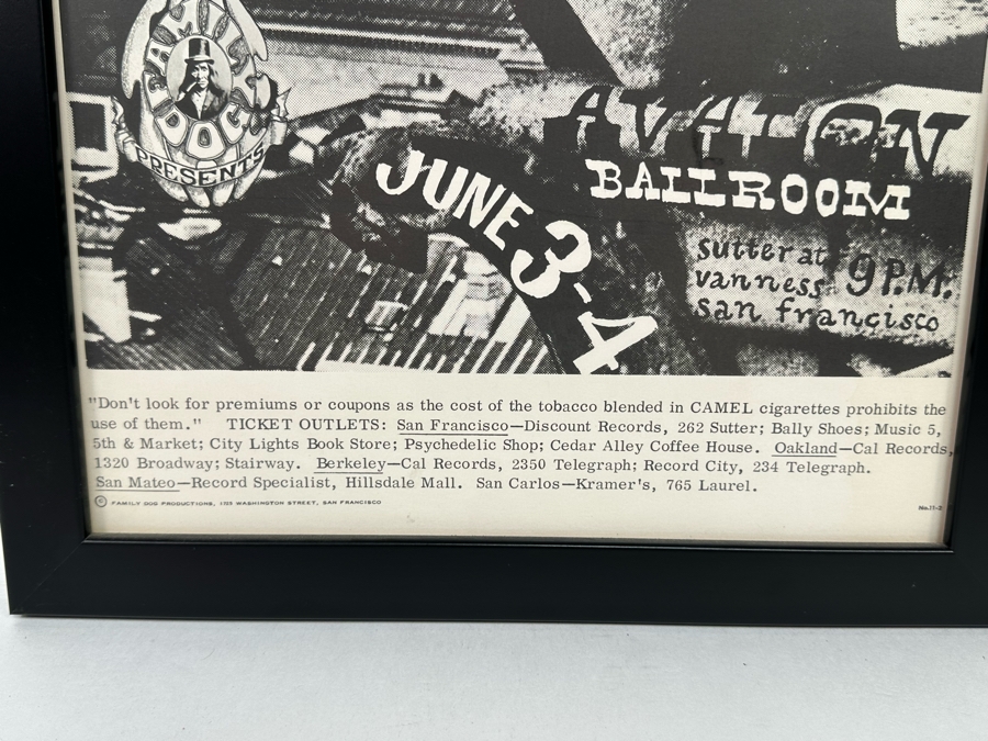 Autographed Original Big Brother Vintage 1966 Avalon Ballroom Family Dog Victor Moscoso A Stone Facade Concert Poster FD-11-2 15 X 22.5 [Photo 12]