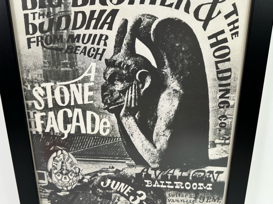 Autographed Original Big Brother Vintage 1966 Avalon Ballroom Family Dog Victor Moscoso A Stone Facade Concert Poster FD-11-2 15 X 22.5 [Photo 5]