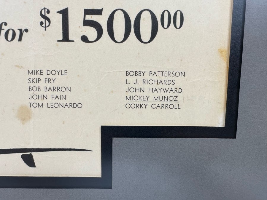 Original Tom Morey Invitational Noseriding Surf Contest The Nation's Finest Surfers Poster Handbill 11 X 14.5 Framed 18 X 21 [Photo 10]