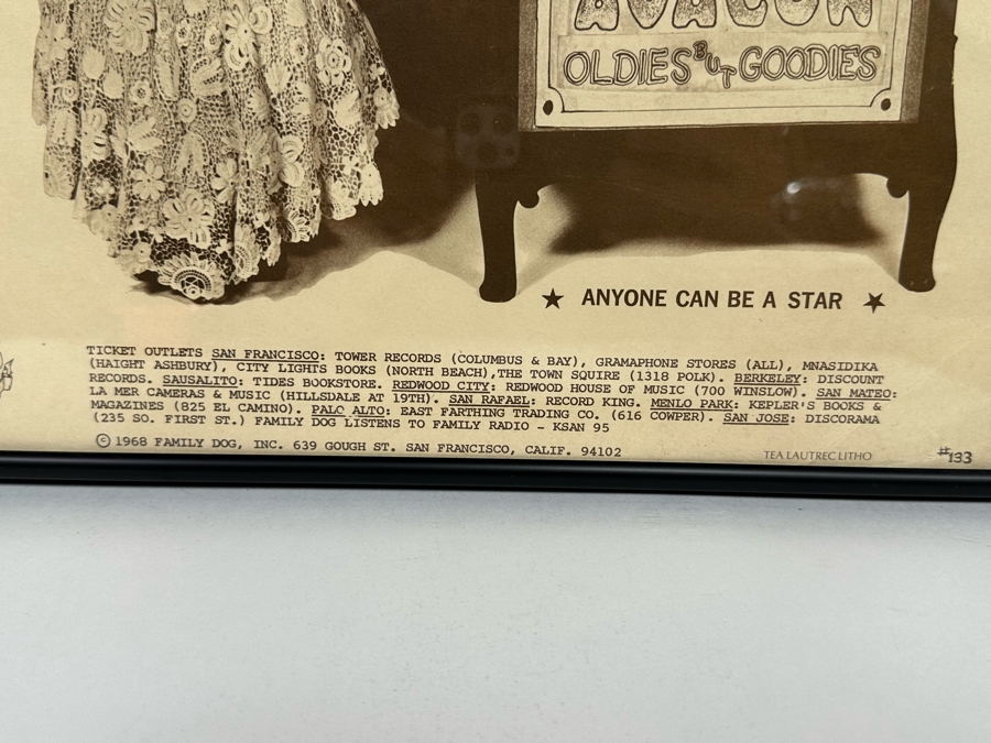 Bill Haley And The Comets, The Drifters And The Flaming Groovies Avalon Ballroom 1968 Family Dog Series Concert Poster (George Hunter) FD-133 14.5 X 22.5 [Photo 7]