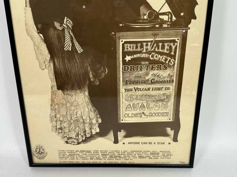 Bill Haley And The Comets, The Drifters And The Flaming Groovies Avalon Ballroom 1968 Family Dog Series Concert Poster (George Hunter) FD-133 14.5 X 22.5 [Photo 4]