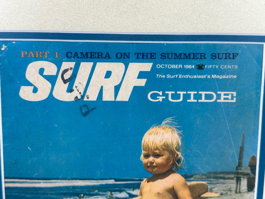 Framed Vintage 1964, October Surf Guide 15 X 18 [Photo 4]