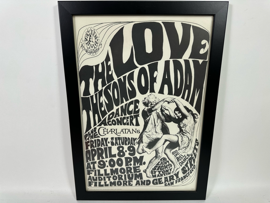 The Love, The Sons Of Adam And The Charlatans Vintage 1966 Concert Poster Fillmore Auditorium Family Dog By Wes Wilson FD-4-3 14 X 20 [Photo 2]
