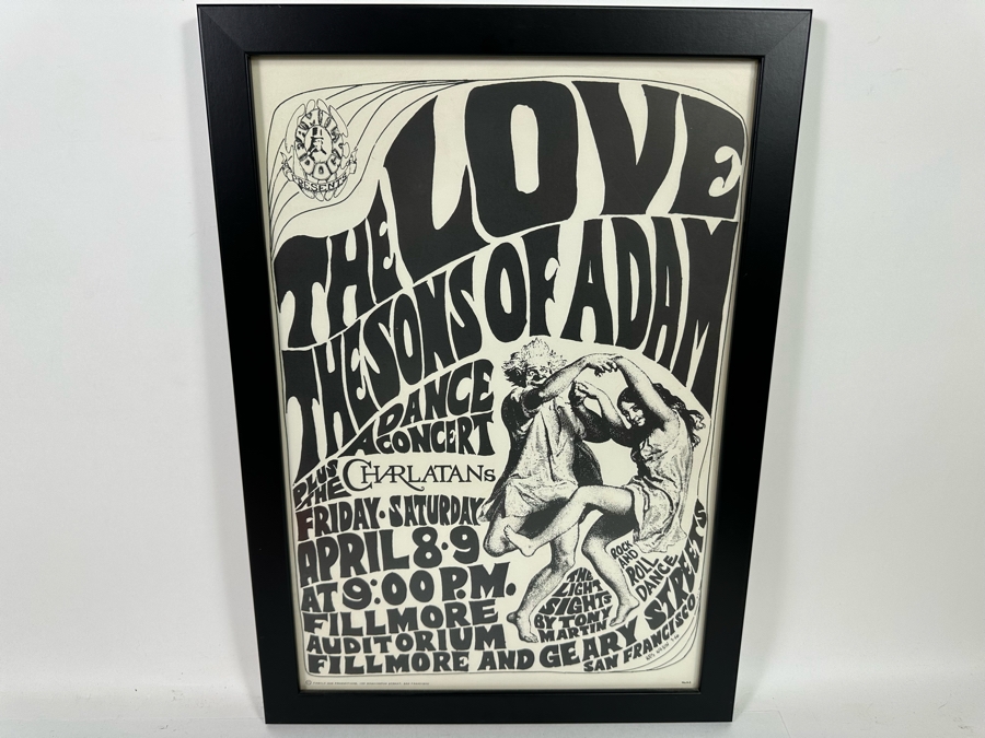 The Love, The Sons Of Adam And The Charlatans Vintage 1966 Concert Poster Fillmore Auditorium Family Dog By Wes Wilson FD-4-3 14 X 20 [Photo 3]