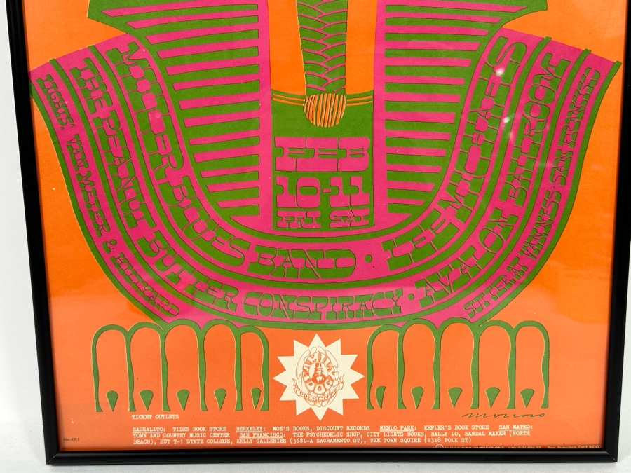 Sphinx Dance; Steve Miller Blues Band, The Peanut Butter Consipiracy And Lee Michaels Vintage 1967 Concert Poster By Victor Moscoso Avalon Ballroom Family Dog FD-47-1 14 X 20 [Photo 6]