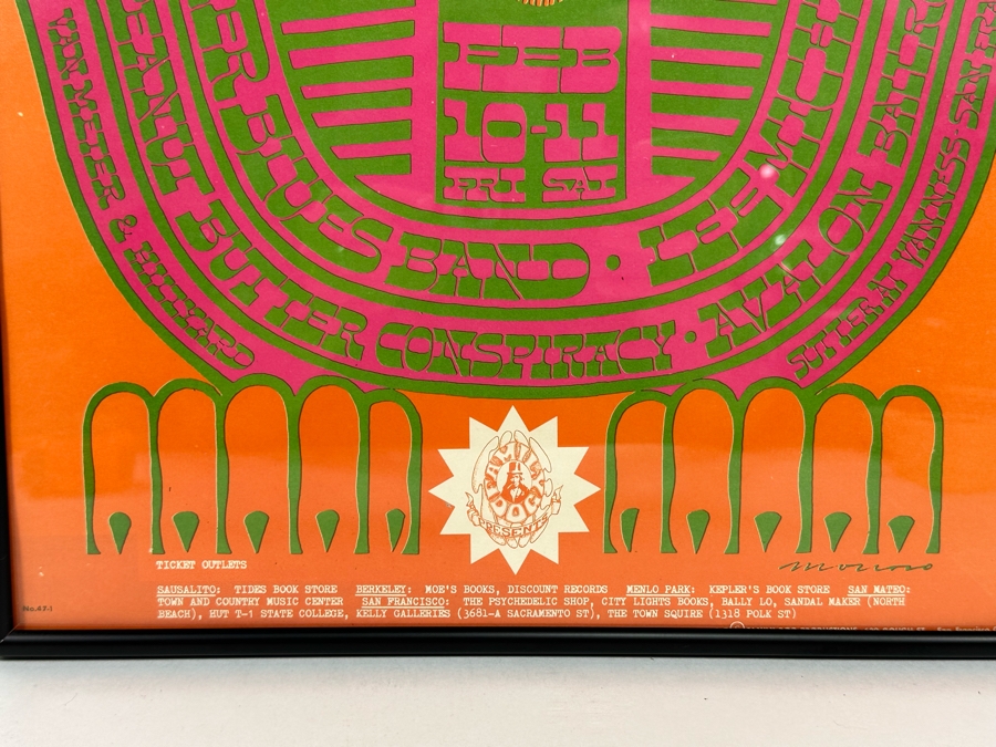 Sphinx Dance; Steve Miller Blues Band, The Peanut Butter Consipiracy And Lee Michaels Vintage 1967 Concert Poster By Victor Moscoso Avalon Ballroom Family Dog FD-47-1 14 X 20 [Photo 11]