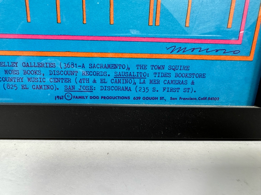 The Doors And The Sparrow Vintage 1967 Concert Poster Avalon Ballroom Victor Moscoso Family Dog FD-61-1 14 X 20 [Photo 14]