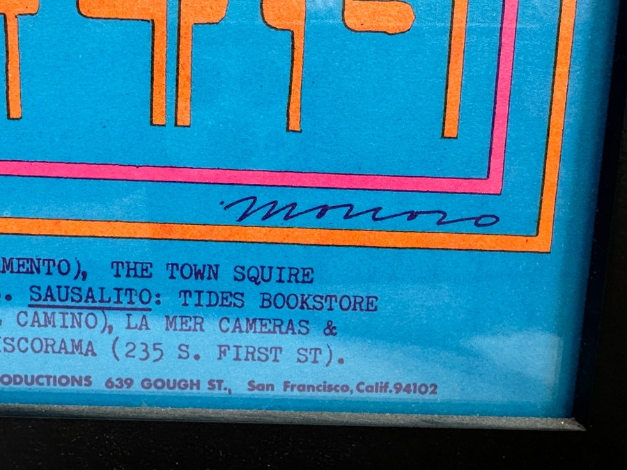 The Doors And The Sparrow Vintage 1967 Concert Poster Avalon Ballroom Victor Moscoso Family Dog FD-61-1 14 X 20 [Photo 11]