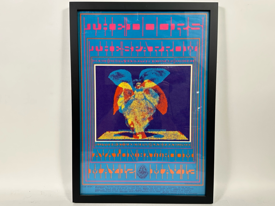 The Doors And The Sparrow Vintage 1967 Concert Poster Avalon Ballroom Victor Moscoso Family Dog FD-61-1 14 X 20 [Photo 4]