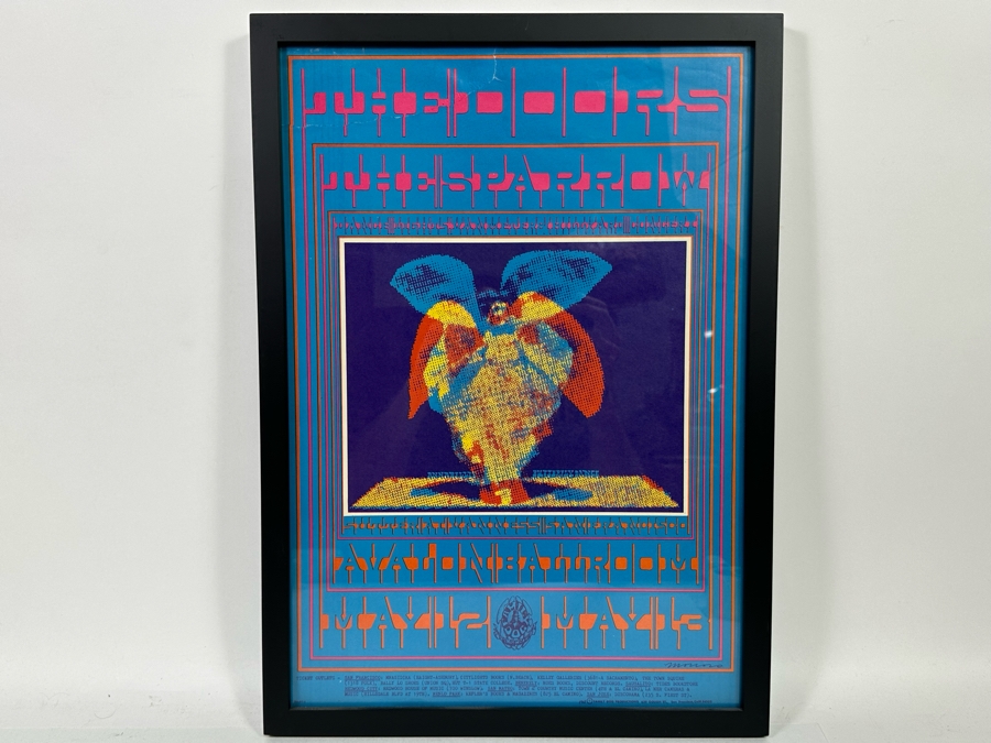 The Doors And The Sparrow Vintage 1967 Concert Poster Avalon Ballroom Victor Moscoso Family Dog FD-61-1 14 X 20 [Photo 3]