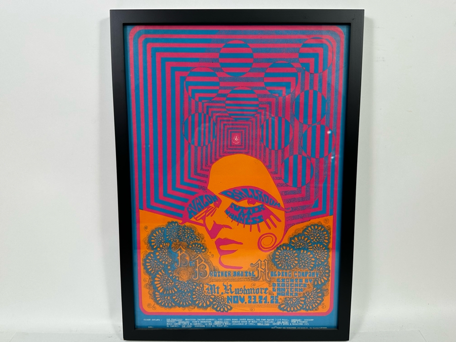 Big Brother & The Holding Company Vintage 1967 Concert Poster Mt. Rushmore Family Dog FD-93-1 14.5 X 20.5 [Photo 2]