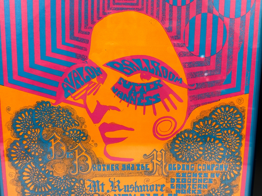 Big Brother & The Holding Company Vintage 1967 Concert Poster Mt. Rushmore Family Dog FD-93-1 14.5 X 20.5 [Photo 7]