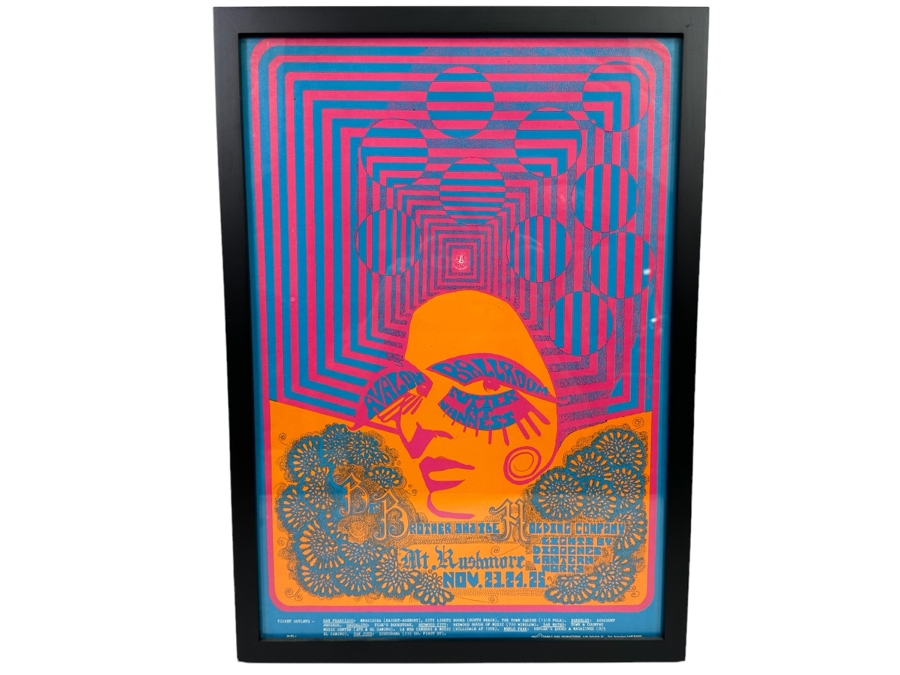 Big Brother & The Holding Company Vintage 1967 Concert Poster Mt. Rushmore Family Dog FD-93-1 14.5 X 20.5 [Photo 1]