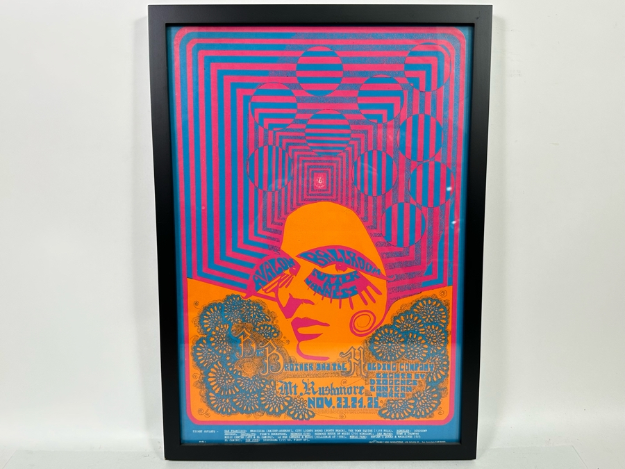 Big Brother & The Holding Company Vintage 1967 Concert Poster Mt. Rushmore Family Dog FD-93-1 14.5 X 20.5 [Photo 4]