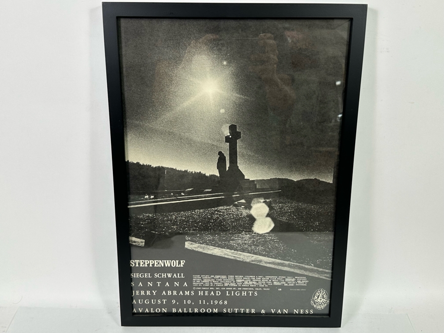 Steppenwolf, Siegel Schwall, Santana, Jerry Abrams Head Lights Vintage 1968 Concert Poster By Billy Glover Avalon Ballroom Family Dog FD-132 14.5 X 20.5 [Photo 3]