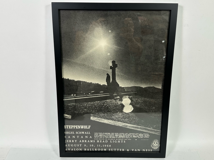 Steppenwolf, Siegel Schwall, Santana, Jerry Abrams Head Lights Vintage 1968 Concert Poster By Billy Glover Avalon Ballroom Family Dog FD-132 14.5 X 20.5 [Photo 2]