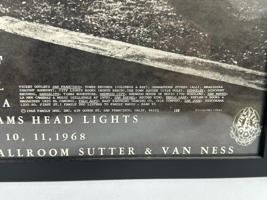 Steppenwolf, Siegel Schwall, Santana, Jerry Abrams Head Lights Vintage 1968 Concert Poster By Billy Glover Avalon Ballroom Family Dog FD-132 14.5 X 20.5 [Photo 10]