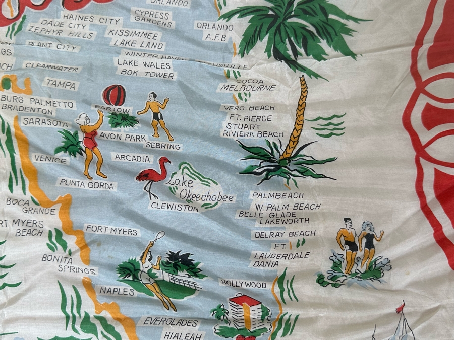 Vintage Florida Map Scarf 30 X 30 [Photo 5]