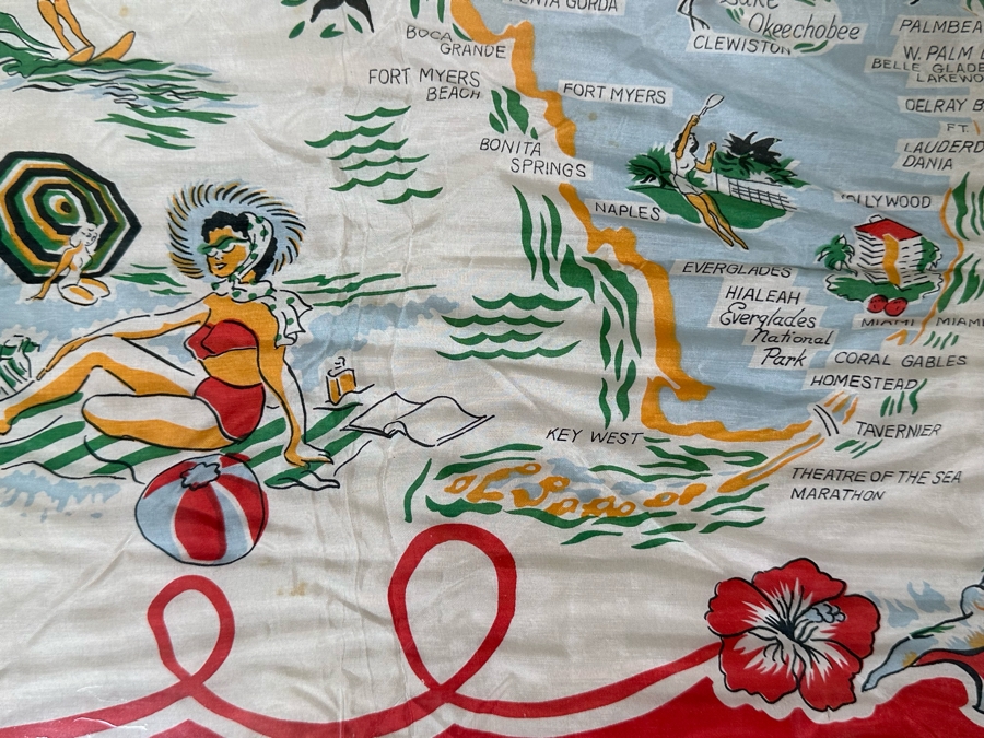Vintage Florida Map Scarf 30 X 30 [Photo 10]